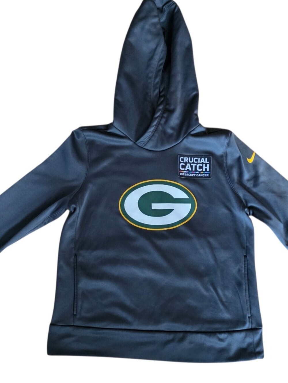 Nike Green Bay Packers Pullover Hoodie with Yellow Accents